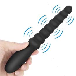 Vibrador Anal 10 cuentas de velocidad masaje de próstata Motor Dual estimulador de enchufe trasero carga USB s juguetes sexuales para hombres mujeres 7Z3T 8SVU EP1G