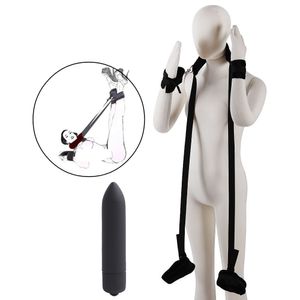 Vibrateur Bondage Set Sex Swings pour Couples Sex Toys Produits pour Adultes BDSM Lit Retenue Jouets Érotiques G spot Vibrateurs pour Femmes Y1890804