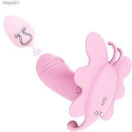 Vibrador Dildo Control remoto Vibradores portátiles para mujeres G-spot Clitoris Invisible Butterfly Bragas Vibrating Egg Sex Toys L230518