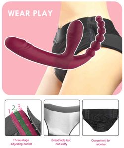 Nxyvibrator dubbele penis realistische dildo strapon vibrators elastische harnas riem riem op grote vibrator volwassen seksspeeltjes voor vrouw lesbische 1123