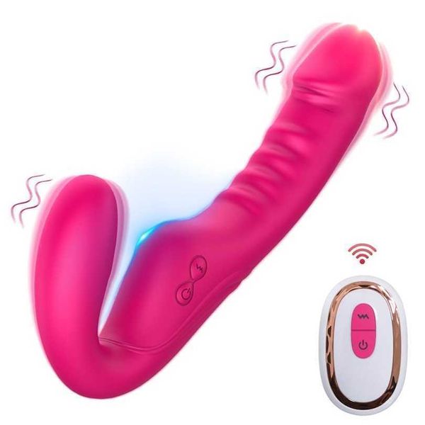 vibrateur Vibromasseur orgasmique à double tête femelle couramment utilisé pour la stimulation du choc clitoridien masturbateur gros bâton fort vente chaude 231129