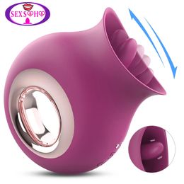 Vibromasseur pour femmes G-Spot Lécher Gode Clitoris Stimulateur de mamelon Langue orale Chatte Vagin Sex Toys pour femmes Masturbation féminine 240309