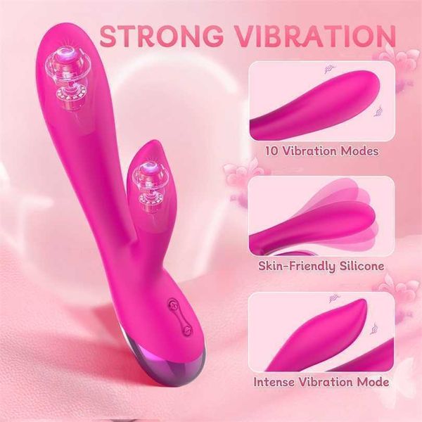 Vibrador Masaje Masturbación Vibrador Doble Cabeza Eléctrico Heaven Kiss Fun Bar 231129