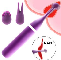 Vibromasseur puissant trois en un g Spot Clitoris vagin masseur réaliste de léchage oral stimulateur de mamelon Sex Toys pour femmes 18 0803