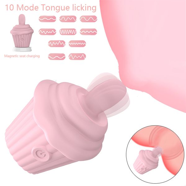 Vibromasseur Sex Sucking Toys Tongue Licking Vibrator Nipple Stimulation Adult Toys Vibrant Silicone Clitoridien Sex Toys pour Femmes 230803