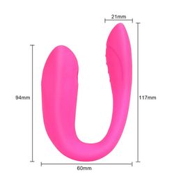 Vibrator Sexspielzeug G-Punkt-Vibrator U-Form Biegsam Saugen Paar Teilen für Klitoris Vagina Stimulator GQFT NE5T