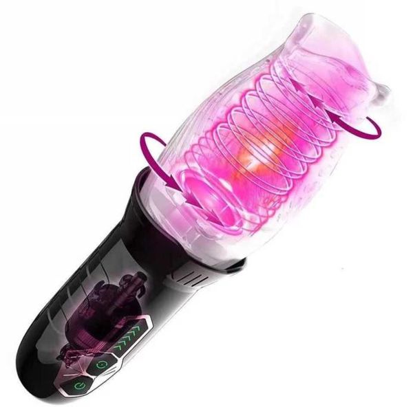 Vibromasseur Sex Toys pour hommes, vente de masturbateur rotatif à succion, tasse Gawk 3000 Rose, jouet masculin 2231614