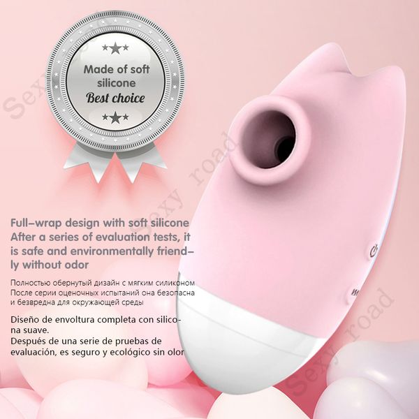 vibromasseur sex toys pour femme dessin animé rose pose rabat clitoris ventouse silicone charge Mini mamelon ventouse langue vibrateur lécher Couples Y200616