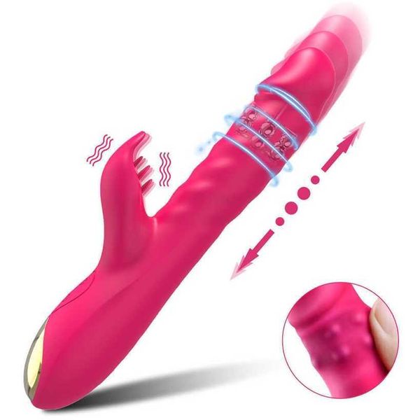 Vibrador, juguetes sexuales para mujeres, punto g, juguete sexual para mujeres, masajeador de clítoris y vagina, potente vibración, máquina de lamer con rotación telescópica