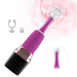 vibrateur jouets sexuels pour femmes rouge à lèvres modèle femelle 10 fréquence Usb magnétique Rechargeable g Spot Clitoris stimulateur Portable Mini masseur