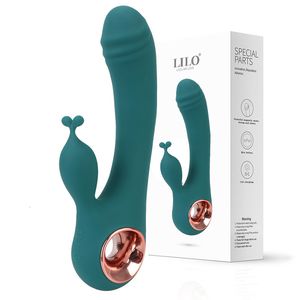 Vibrateurs 10 fréquence G-spot lapin baguette vibrateur Double vibrant Silicone étanche Clitoris masseur Vaginal adulte jouets sexuels pour les femmes 230327