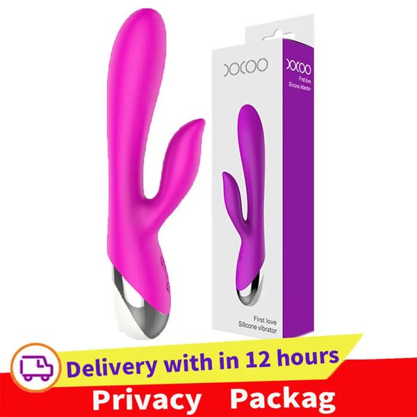 Vibrateurs 10 vitesses G Spot vibrateur USB Rechargeable puissant gode lapin pour les femmes Clitoris stimulation Massage adulte jouets sexuels 231204