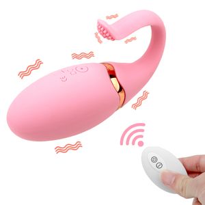 Vibrateurs 10 vitesses USB chargeant la télécommande sans fil Clitoris stimuler la queue de poisson sauter oeuf vibrateur vibrant jouets sexuels pour les femmes 230925