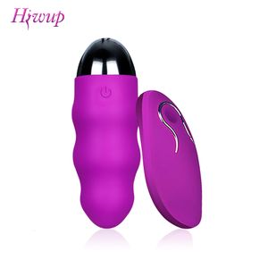 Vibrateurs 10 vitesses vibrateur sex toy oeuf de balle en silicone avec télécommande sans fil vibration charge USB balle de massage 230720