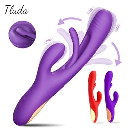 2023 Rabbit Tapping G-spot Patting-vibrator voor vrouwen Clitoris Clit-stimulator Krachtige 21 modi Seksspeeltje Vrouwelijke goederen Volwassenen 230904