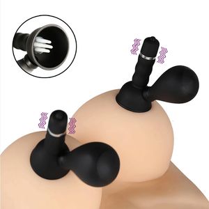 Vibrators 2 stks Sex Clitoris Stimulator Vibrator Nipple Sucker Borstvergroting Borstel Clit Vibrator vrouwelijke masturbator volwassen seksproducten 230404