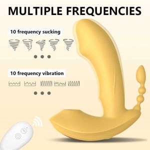 Vibrateurs 3 en 1 sucer gode portable Anal vagin stimulateur de Clitoris jouets sexuels féminins pour femmes aspiration orale 1120