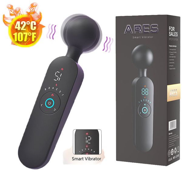 Vibromasseurs 72 vitesses Ares-AV Vibromasseur Femelle Second Vagin Clitoris G-spot KWD Stimulateur Appareil de Masturbation Chauffé Sex Toys pour Femmes 230426