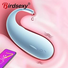 Vibromasseurs 9 vitesses App Control Vibromasseur Bluetooth Sex Toy pour femmes Wearabl2763