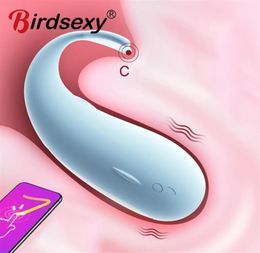 Vibrateurs 9 vitesses App contrôle vibrateur Bluetooth Sex Toy pour les femmes portable G Spot oeufs vibrants gode jeux pour adultes jouets femme3307635765