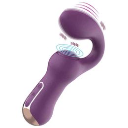 Vibrators Volwassene voorraden opladen Strong Shock G-Point Vibration Massage AV Stick vrouwelijke masturbatie vibrator 220713