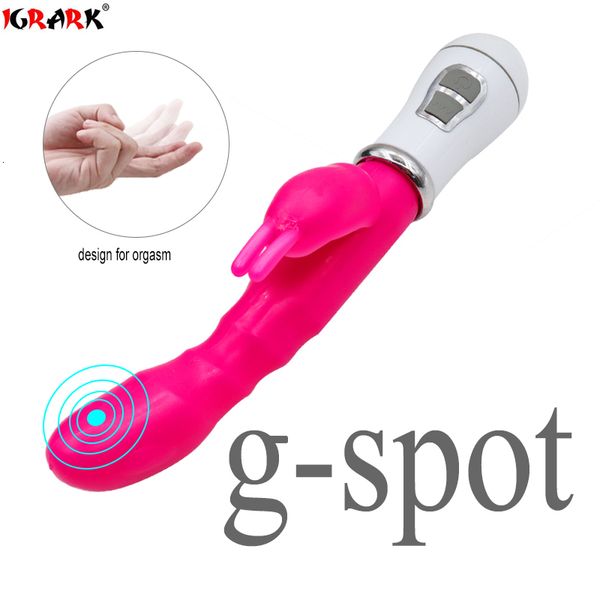 Vibrateurs Jouets pour adultes Gode Vibrateur Sex Toy Double Tige Masturbation Lapin Vibrateur Ustensiles Adulte Produit de Sexe Vibrateur pour Femmes 230508