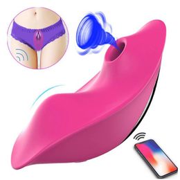 Vibradores APP Bluetooth Calcinha Vibrador Sucção Invisível Para Mulheres 10 Velocidades Vibração Clitóris Estimulação Mamilos Brinquedos Sexuais Adultos