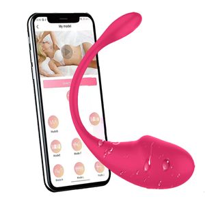 Vibrators APP-gecontroleerde vibrater voor vrouwen Clitoris-stimulatie G-spot Draadloos vibrerend liefdesei Vaginale ballen Vibrator Dildo Seksspeeltje jgiu 230925