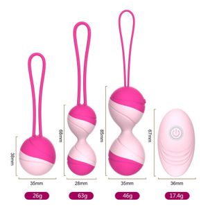 vibrators Bicolor vrouwen Halter Bal Oefening 2 in 1 Ei Springen Postpartum Masturbatie Apparatuur Volwassen Speelgoed