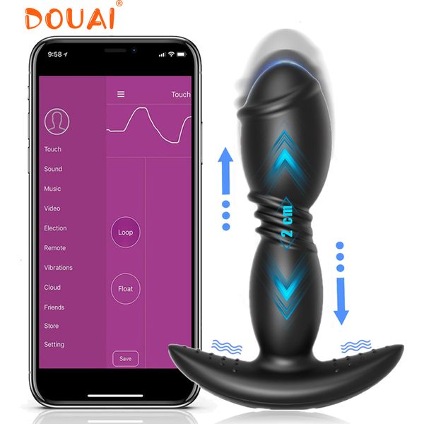 Vibradores Bluetooth Anal Plug para hombres Massorger de próstata Masturbators Aplicación Mujeres Control de control remoto Juguetes sexuales para adultos 18 221130