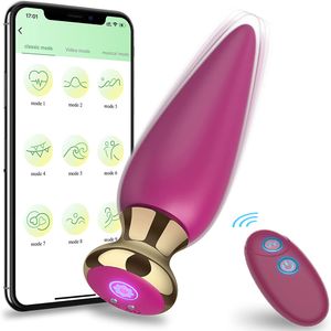 Vibromasseur Bluetooth Anal Vibrator Wireless APP Remote Plug Sex Toy Pour Hommes Femmes Point G Dildo Butt Plugs Prostate Massager 230714
