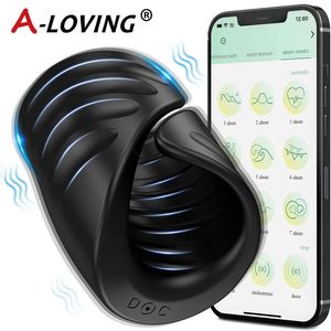 Vibrators Bluetooth Glans Massager Vibrator voor mannen Penis -oefenaar Erotisch seksspeelgoed mannelijke masturbator ejaculatie vertraging trainer sex machine 230414