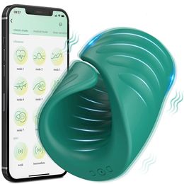 Vibradores Bluetooth Pene Vibrator para hombres Glanes Sex Glans Massager Massor Delay Trainer Automático Masturbador Masturbator Sexo para adultos 230508