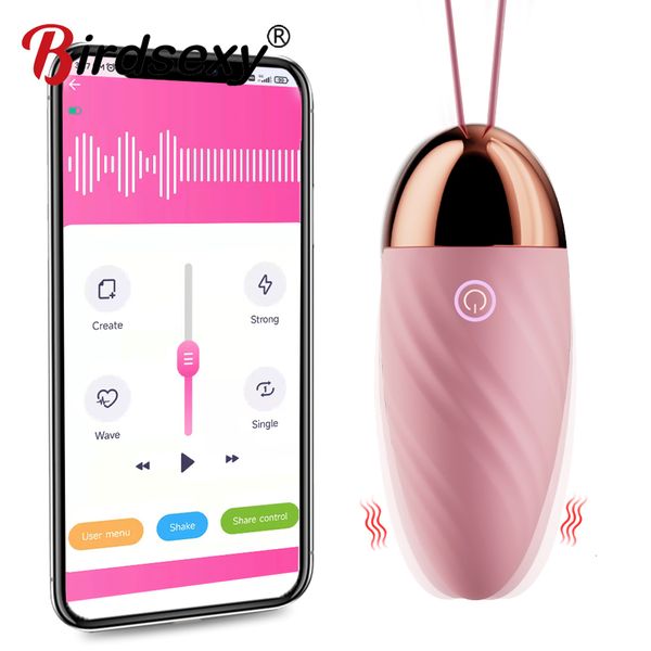 Vibrateurs Bluetooth vibrateur oeuf sans fil longue distance application contrôle mobile silencieux client stimulateur 18couple jouets adulte jeu féminin 230520
