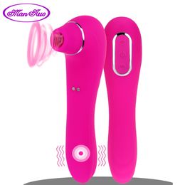 Vibrators Clinical Sucking Vibrator 2-in-1 Sex Toy Clitoris G-Spot Stimulator Pseudopeniele vibrator 10 Vibratiemodus Sex Toy 230524