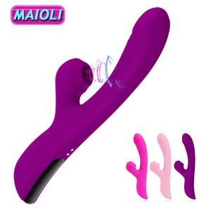 Vibrators klinische zuigende vibrator konijn verwarming dildo vibrator g-punt massager clit stimulator vrouwen met 10 patronen van volwassen seksspeelgoed 230524