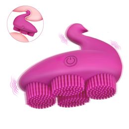 Vibrators Clitoris Vibrator Vrouwelijke Masturbator Tepel Stimulator Zwaan Vorm 10 Snelheden Speeltjes Voor Vrouwen Borstel GSpot 230925