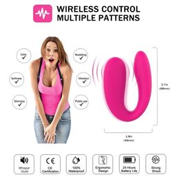 Vibrateurs Couple Sex Toys Pour Femmes Vagin Clitoris Stimuler U Type G-Spot Massage Femme Masturbateur Adultes Produits 220912
