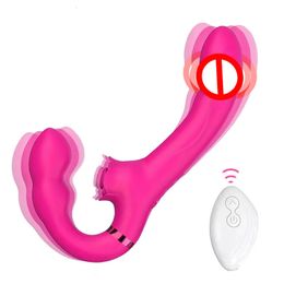 Vibrateurs Double tête résonance vibrateur partage Stimulation clitoridien masseur Vaginal femme portable masturbateur Sex Toys pour femmes 231017