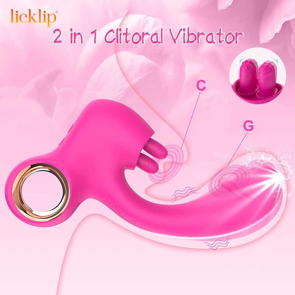 Vibromasseurs Double Langue Lécher Swing Clitoris Vibrateur Réaliste Gode Clitoridien Stimulateur Vaginal Lapin Adult Sex Toys pour Femmes 230626