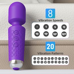 Vibrators Draimior Mini Vibrator voor vrouw Portable Av Wand 20 Modi Vibration Massager Oplaadbare waterdichte Masturbator Sexy Shop 230314