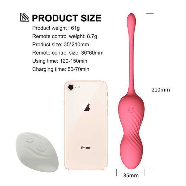 Vibradores femeninos inalámbricos con Control remoto, masturbador para saltar huevos, vibrador de estimulación con mancuernas vaginales, juguete sexual para adultos