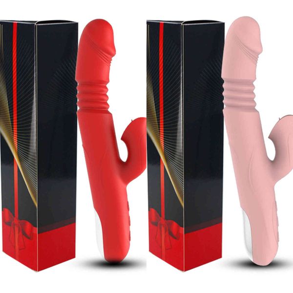 NXY vibrateurs FLXUR télescopique lapin Rotation chauffage G Spot gode stimulateur de clitoris Masturbation féminine jouets sexuels pour femme 1119