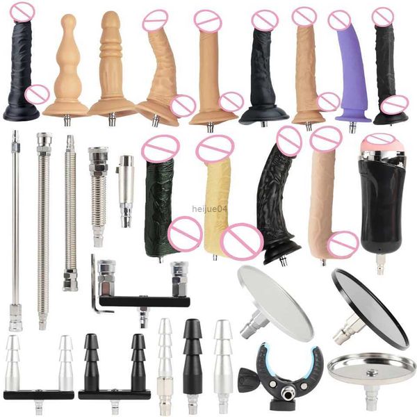 Vibradores Fredorch Diferentes Consoladores Accesorios de Metal U-Vac-Lock para Máquina Sexual de Bloqueo Rápido Máquinas de Amor Accesorios Sucker Extension Cock