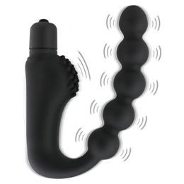 Vibrateurs Vibrateur de prostate granulaire masseur plug anal étanche 10 vitesses stimulation fesses silicone adulte femelle mâle sex toy 231124