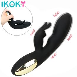 Vibradores Ikoky Rabbit Vibrator Sex Toys for Women Gspot Clitoris Estimulador Producto adulto Masturbator Femenino poderoso Sexshop 230925