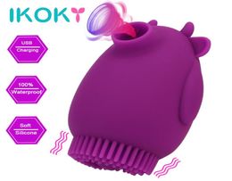 Vibrateurs IKOKY sucer le mamelon Oral G Spot Clitoris ventouse stimulateur de Clitoris pipe Sex Toy pour les femmes Shop7244559
