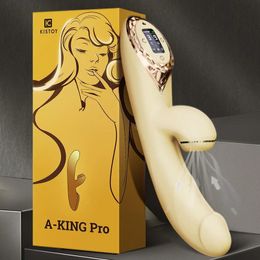 Vibrators KISTOY A-King Pro Verwarming Zuigen Vibrator Krachtige Clitoris G Spot Dildo Stimulator Realistische Siliconen Dildo Speeltjes voor Vrouwen 230801