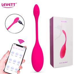 LEVETT APP Controle Ei G Spot Vagina Vibrerende Kegel Ballen Vibrator Vrouwelijke Dildo Wearable Slipje Speeltjes Voor Vrouwen 231018