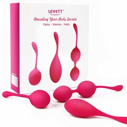 Vibrateurs Leyte Levelt trois en un ensemble Kegel Ball femme entraînement privé Relaxation vaginale et Contraction produits sexuels